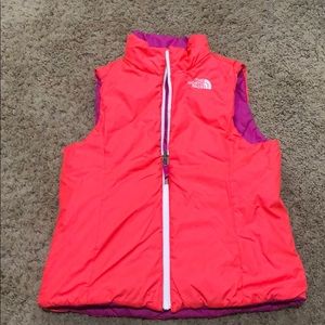 The North Face reversible girls vest